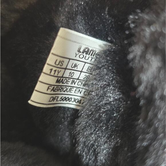 AS Lamo Audrey Short Boots NWT Size 11 Toddler Girl Black Snow Winter Ribbon Bow - Picture 6 of 7